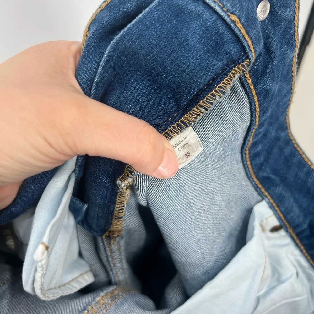 Garnet Hill Mid-Rise Straight Leg Jeans - Picture 7 of 8